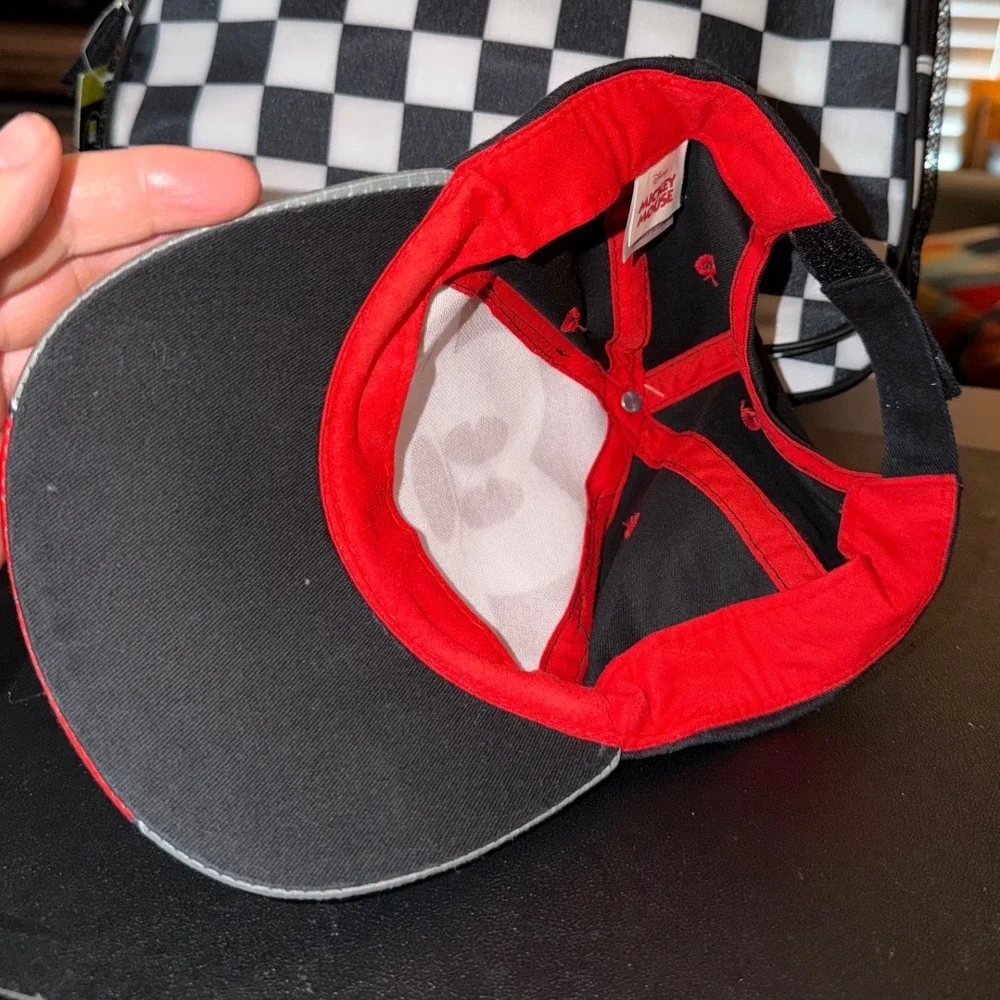 Disney Mickey Mouse Baseball Cap Boys OS‎ Black Red Excellent 3D Ears Hat